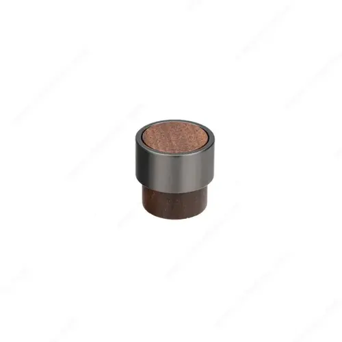 Modern Wood and Metal Knob - 1359 Walnut / Ash Gray Modern Wood and Metal Knob - 1359 Walnut / Ash Gray