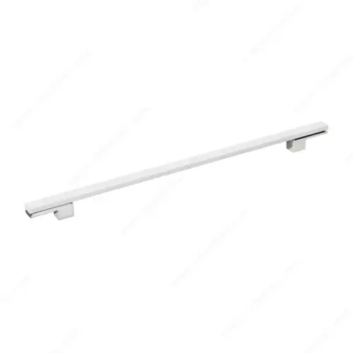 Modern Metal Pull - 6112 & 6131 Chrome / White Modern Metal Pull - 6112 & 6131 Chrome / White