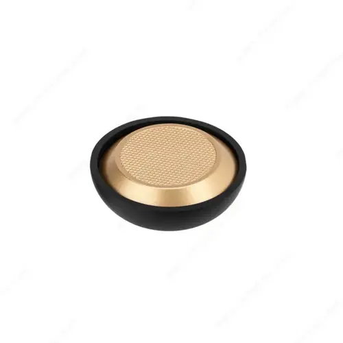 Modern Metal Knob - 6474 Matte Black / Inca Gold Modern Metal Knob - 6474 Matte Black / Inca Gold