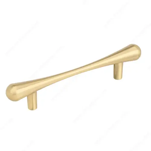 Modern Metal Pull - 7390 Satin Brass Modern Metal Pull - 7390 Satin Brass
