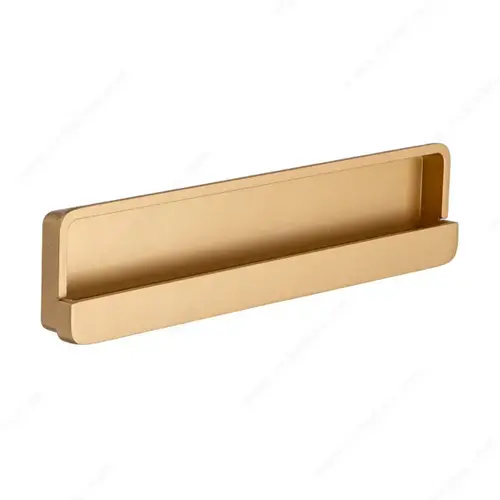 Modern Recessed Metal Pull - 8735 Satin Gold Modern Recessed Metal Pull - 8735 Satin Gold