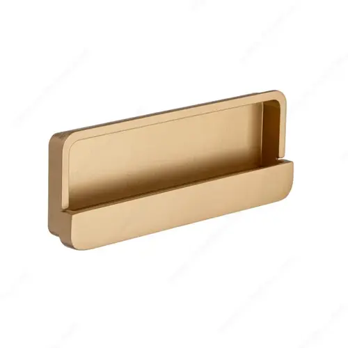 Modern Recessed Metal Pull - 8735 Satin Gold Modern Recessed Metal Pull - 8735 Satin Gold