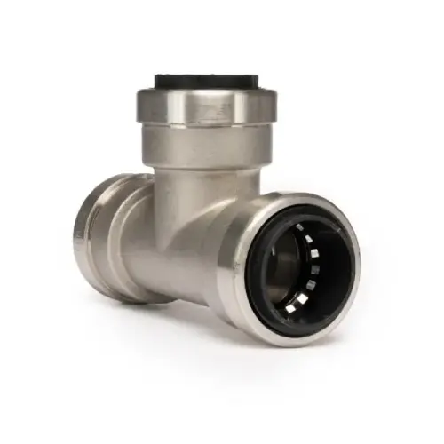 1/2 In. x 1/2 In. x 1/2 In. Push-to-Connect Stainless Steel Tee 1/2 In. x 1/2 In. x 1/2 In. Push-to-Connect Stainless Steel Tee