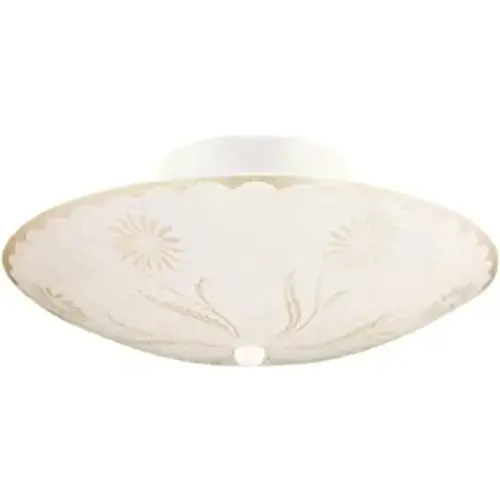 Semi-Flush Mount Ceiling Light Fixture, 12 inch, 2-Light, White Semi-Flush Mount Ceiling Light Fixture, 12 inch, 2-Light, White