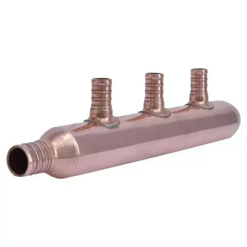 COPPER MANIFOLD W/ PEX 3 PORT CLOSED BULK COPPER MANIFOLD W/ PEX 3 PORT CLOSED BULK