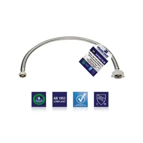 20 INCH STAINLESS S TOILET SUPPLY LINE 20 INCH STAINLESS S TOILET SUPPLY LINE