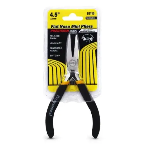 4-1/2 INCH MINI FLAT NOSE PLIERS 4-1/2 INCH MINI FLAT NOSE PLIERS