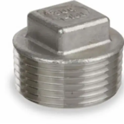 1/8" Square Head Pipe Plug, 150 Class, 304 Stainless Steel, NPT 1/8" Square Head Pipe Plug, 150 Class, 304 Stainless Steel, NPT