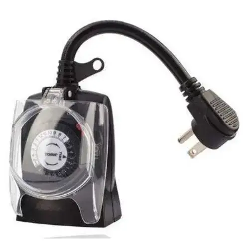 MECHANICAL TIMER W/ 2 GRD OUTL-OUTDOOR 24-HR MECHANICAL TIMER W/ 2 GRD OUTL-OUTDOOR 24-HR