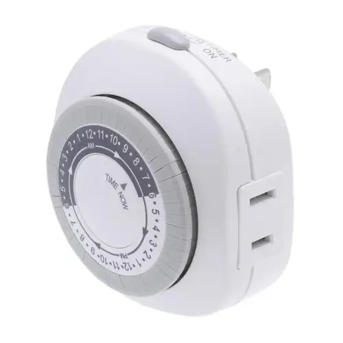 .5-23 HR MECHANICAL WALL OUTLET INDOOR TIMER .5-23 HR MECHANICAL WALL OUTLET INDOOR TIMER