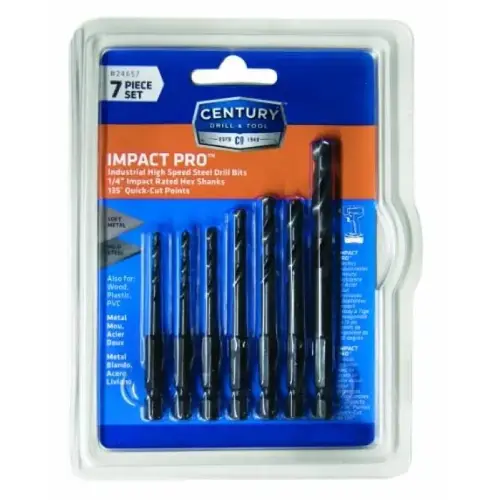 BLACK OXIDE IMPACT PRO DRILL BIT 7PC SET BLACK OXIDE IMPACT PRO DRILL BIT 7PC SET