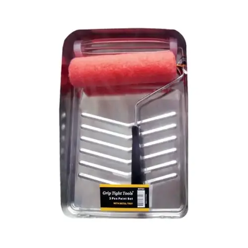 9 INCH 3 PIECE METAL PAINT TRAY SET 9 INCH 3 PIECE METAL PAINT TRAY SET