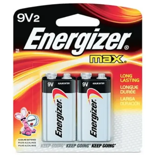 ENERGIZER MAX 9V ALKALINE BATTERY 2 PK ENERGIZER MAX 9V ALKALINE BATTERY 2 PK