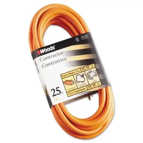 25 Ft. 12/3 Heavy-Duty Outdoor Extension Cord Orange 25 Ft. 12/3 Heavy-Duty Outdoor Extension Cord Orange