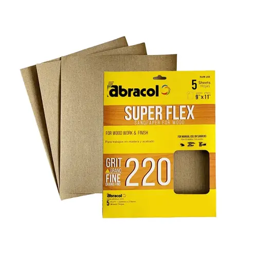 SUPERFLEX 9 X 11 220 GRIT 5PK SUPERFLEX 9 X 11 220 GRIT 5PK