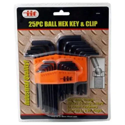 Ball Hex Key Wrench Set, SAE/Metric, Pack of 25 Ball Hex Key Wrench Set, SAE/Metric, Pack of 25