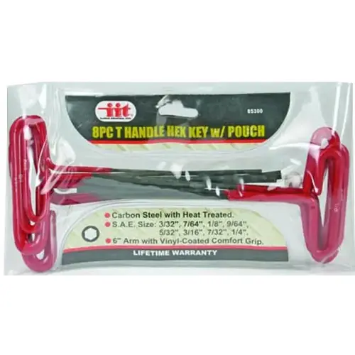 T-Handle Hex Key Set, 8-Piece, SAE T-Handle Hex Key Set, 8-Piece, SAE