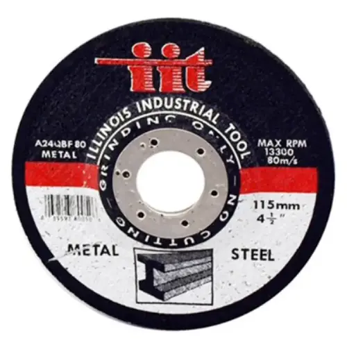 Grinding Wheel, 4-1/2 inch, Metal & Steel, 13,300 RPM Grinding Wheel, 4-1/2 inch, Metal & Steel, 13,300 RPM