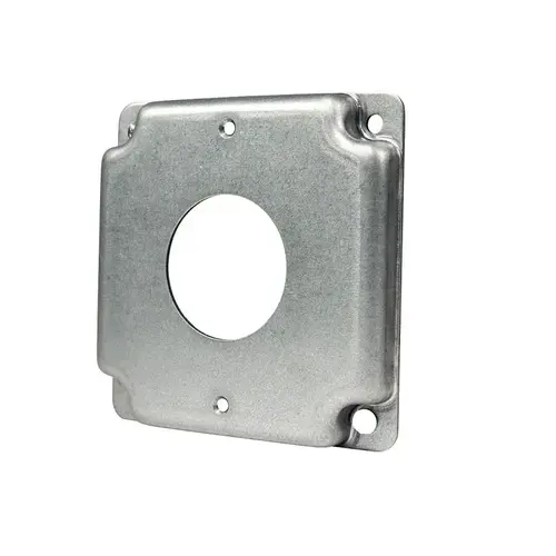 Southwire Industrial Exposed Work Cover, 4 in L, 4 in W, Square, 1-Gang, Steel, Galvanized Southwire Industrial Exposed Work Cover, 4 in L, 4 in W, Square, 1-Gang, Steel, Galvanized