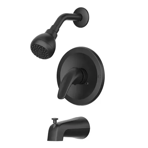 TUB & SHOWER FAUCET 1H MAT BLK TUB & SHOWER FAUCET 1H MAT BLK
