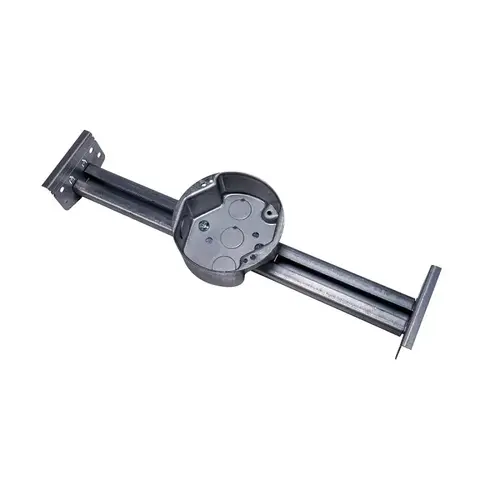 Southwire Ceiling Fan Box, 4 in W, 1-1/2 in D, 4 in H, 4-Knockout, Steel, Galvanized Southwire Ceiling Fan Box, 4 in W, 1-1/2 in D, 4 in H, 4-Knockout, Steel, Galvanized