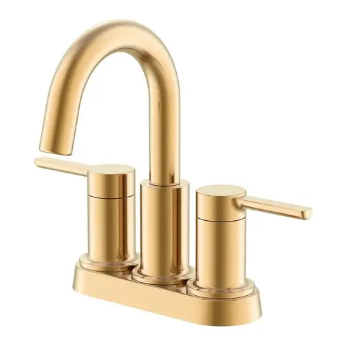 2-Handle 4-inch Centerset Lavatory Faucet, Champagne Gold 2-Handle 4-inch Centerset Lavatory Faucet, Champagne Gold