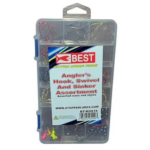 Stopper Lures Best Series Hook Swivel and Sinker Kit, Assorted - pack of 93 Stopper Lures Best Series Hook Swivel and Sinker Kit, Assorted - pack of 93