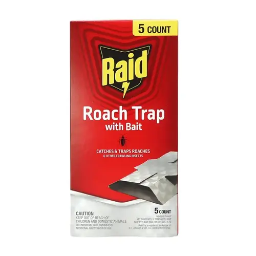 RAID BAITED ROACH GLUE TRAPS 5 - pack of 5 RAID BAITED ROACH GLUE TRAPS 5 - pack of 5