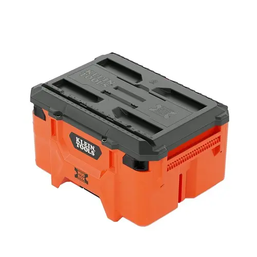 Klein Tools MODbox Series Medium Toolbox, 100 lb, Polymer, Orange, 22 in L x 12.1 in H Outside Klein Tools MODbox Series Medium Toolbox, 100 lb, Polymer, Orange, 22 in L x 12.1 in H Outside