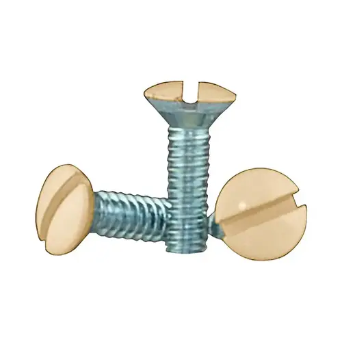 Eaton Wallplate Screw, 1/2 in L, #6-32 Thread, Metal, Brown Eaton Wallplate Screw, 1/2 in L, #6-32 Thread, Metal, Brown