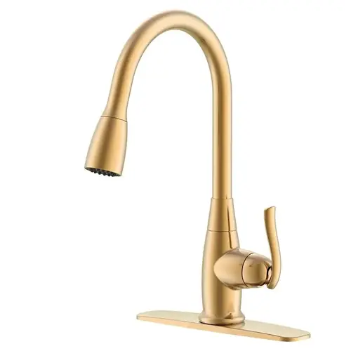 Kitchen Faucet, Pull-Down, Single-Handle, Champagne Gold Kitchen Faucet, Pull-Down, Single-Handle, Champagne Gold