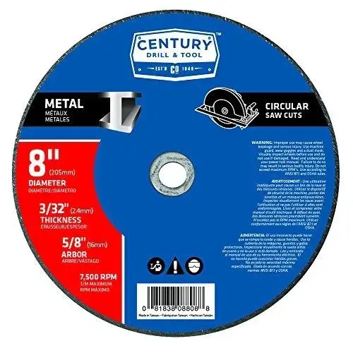 ABRASIVE SAW BLADE 8IN 3/32 5/8IN 1A ABRASIVE SAW BLADE 8IN 3/32 5/8IN 1A