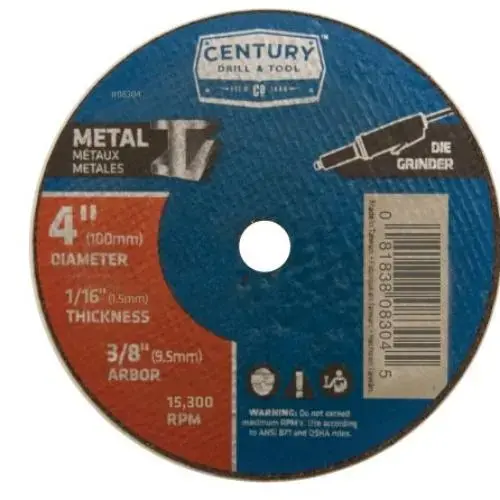 CUTTING WHEEL 3IN .035IN THICK TYPE 1A CUTTING WHEEL 3IN .035IN THICK TYPE 1A