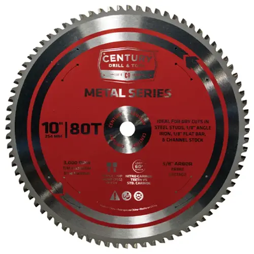 METAL CUTTING BLADE 10IN 80T METAL CUTTING BLADE 10IN 80T