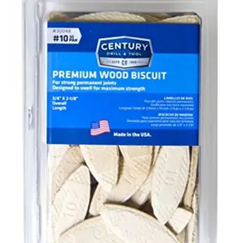 WOOD BISCUIT NUMBER 10 LENGTH 2-1/8 5 WOOD BISCUIT NUMBER 10 LENGTH 2-1/8 5