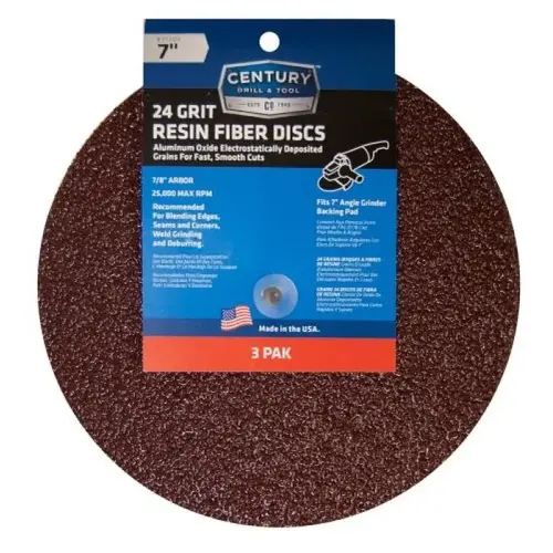 RESIN FIBER DISC 7IN 24 GRIT 3PAK RESIN FIBER DISC 7IN 24 GRIT 3PAK