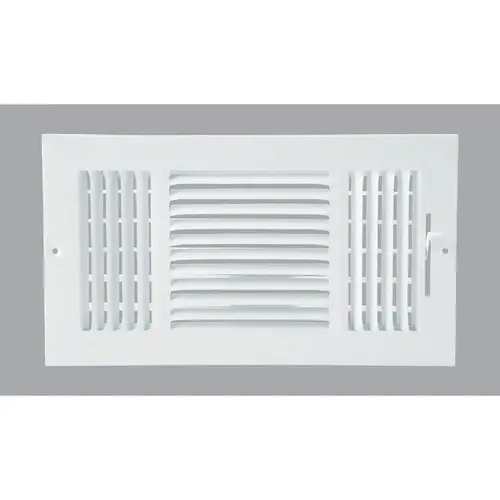 15.75 In. x 7.76 In. White Steel Wall Register