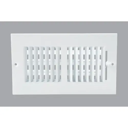 9.76 In. x 5.75 In. White Steel Wall Register