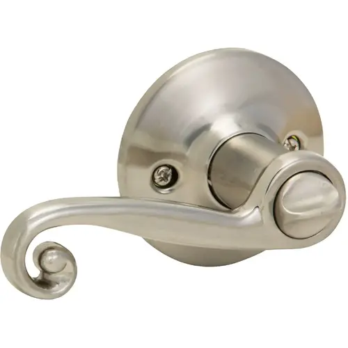 Brushed Nickel Scroll Privacy Door Lever Brushed Nickel Scroll Privacy Door Lever