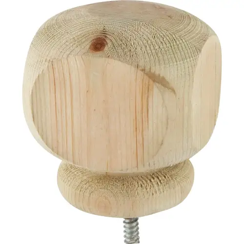 3-1/2 In. x 3-1/2 In. Treated Wood Screw-On Contemporary Post Cap Natural 3-1/2 In. x 3-1/2 In. Treated Wood Screw-On Contemporary Post Cap Natural