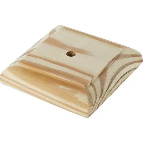 4 In. x 4 In. Treated Wood Slat Base Post Cap Natural 4 In. x 4 In. Treated Wood Slat Base Post Cap Natural