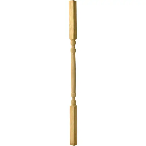 2 In. x 2 In. x 36 In. Treated Wood Colonial Spindle Baluster Natural 2 In. x 2 In. x 36 In. Treated Wood Colonial Spindle Baluster Natural