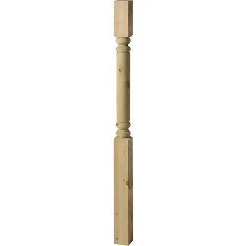 4 In. x 4 In. x 54 In. Treated Wood Colonial Newel Post 4 In. x 4 In. x 54 In. Treated Wood Colonial Newel Post