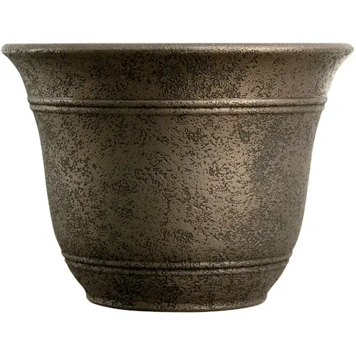 Sierra 7.38 In. H. x 10 In. Dia. Nordic Bronze Poly Flower Pot Sierra 7.38 In. H. x 10 In. Dia. Nordic Bronze Poly Flower Pot