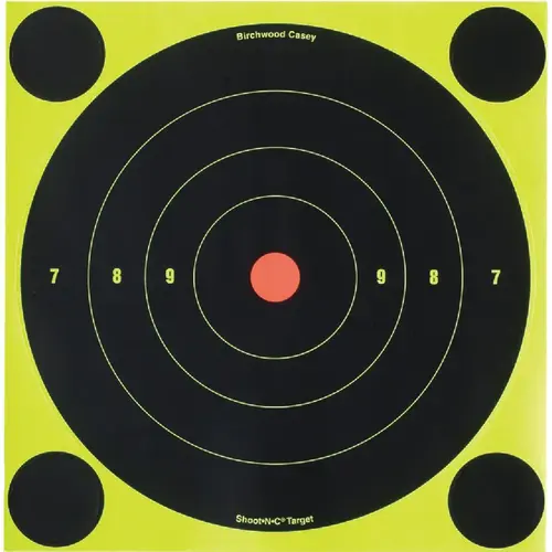 Shoot-N-C 8 In. Sighting Adhesive Paper Bulls-Eye Target Shoot-N-C 8 In. Sighting Adhesive Paper Bulls-Eye Target