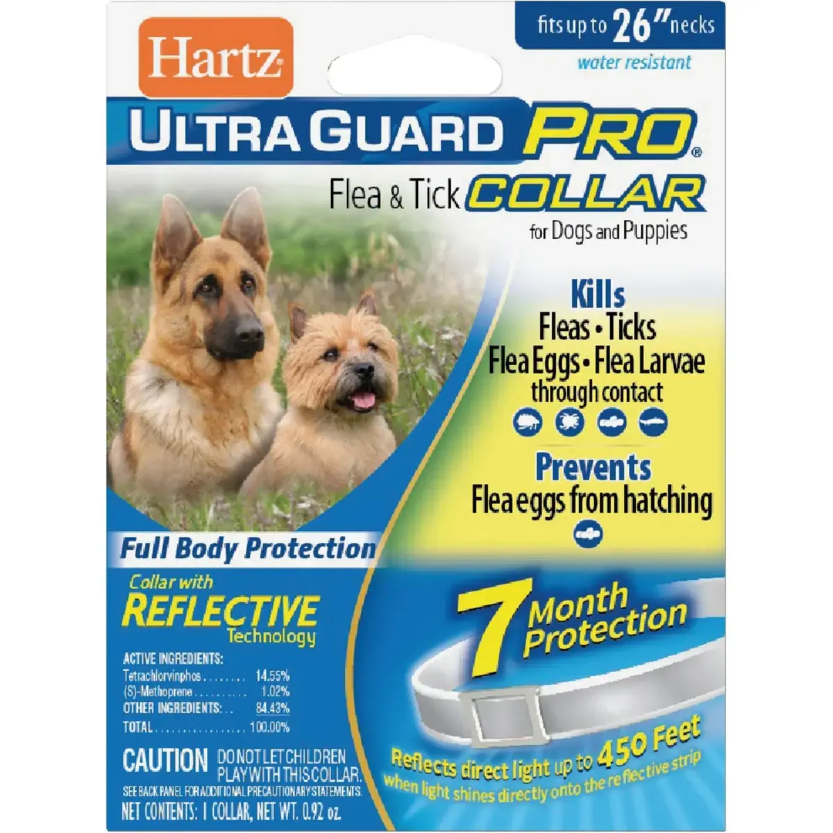 Hartz UltraGuard Pro Flea & Tick Water Resistant Reflective Collar For Dogs & Puppies 3270015593