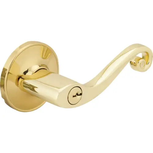 Polished Brass Scroll Entry Door Lever Polished Brass Scroll Entry Door Lever
