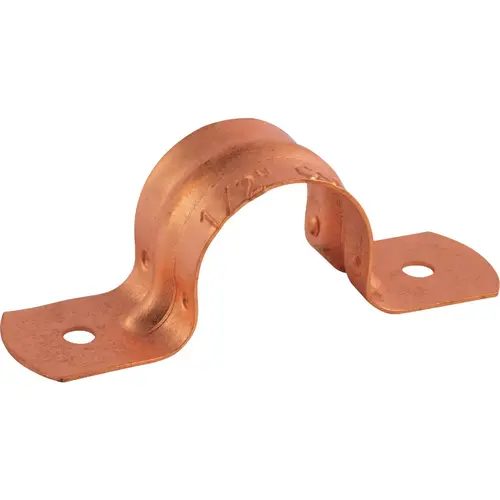 3/4 In. Copper Plated Steel Pipe Strap - pack of 5 3/4 In. Copper Plated Steel Pipe Strap - pack of 5