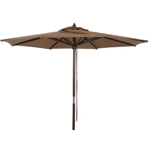7.5 Ft. Pulley Brown Market Patio Umbrella with Chrome Plated Hardware 7.5 Ft. Pulley Brown Market Patio Umbrella with Chrome Plated Hardware