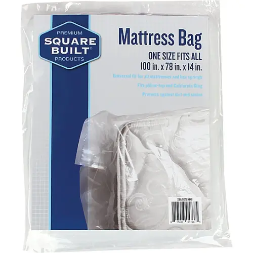 One Size Fits All Mattress Bag Clear One Size Fits All Mattress Bag Clear